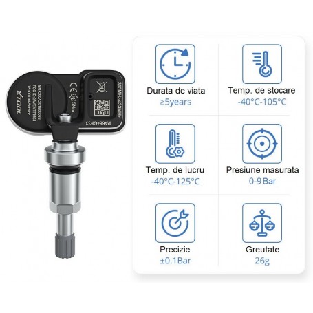 Senzor TPMS universal pentru presiune roti