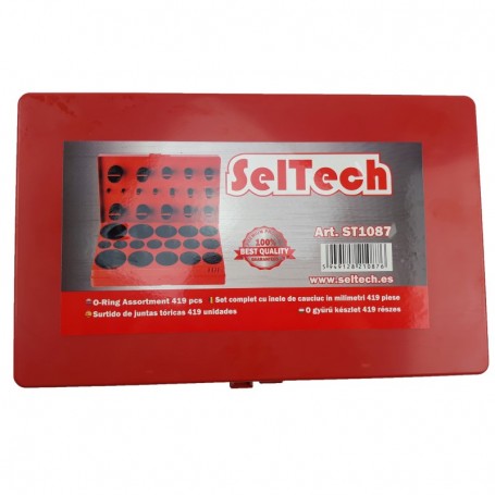 Trusa SelTech cu oringuri in milimetri, 419 piese