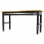 Banc de lucru cu blat din lemn masiv, reglabil pe inaltime 152 cm