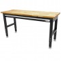 Banc de lucru cu blat din lemn masiv, reglabil pe inaltime 152 cm