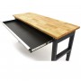 Banc de lucru cu blat din lemn masiv, reglabil pe inaltime 152 cm