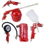 Pachet compresor de aer 50l 1.8kW 220V si set de 5 scule pneumatice