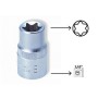 Tubulara Torx scurta E22, 1/2
