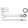 Cheie combinata articulata cu clichet 16mm