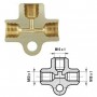 T pentru conducta de frana M10x1.0mm