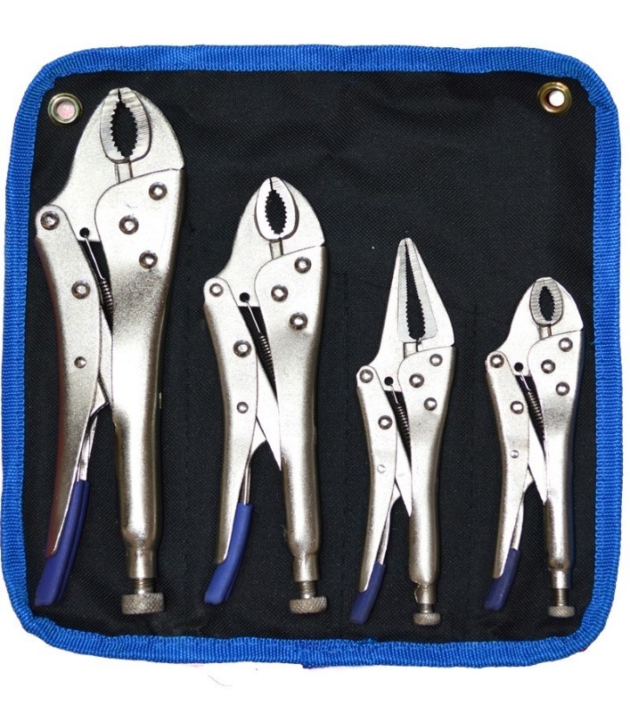Set de 4 clesti reglabili autoblocanti Toolhub